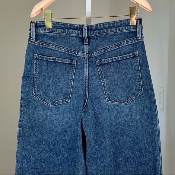 NWT Banana Republic Wide Leg Crop Cuffed Jeans Size 28/6 - Picture 4 of 11